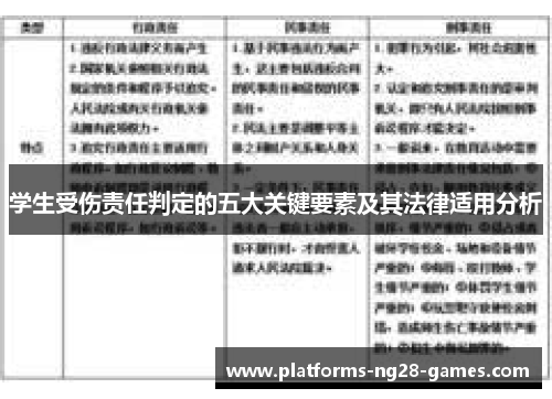 学生受伤责任判定的五大关键要素及其法律适用分析